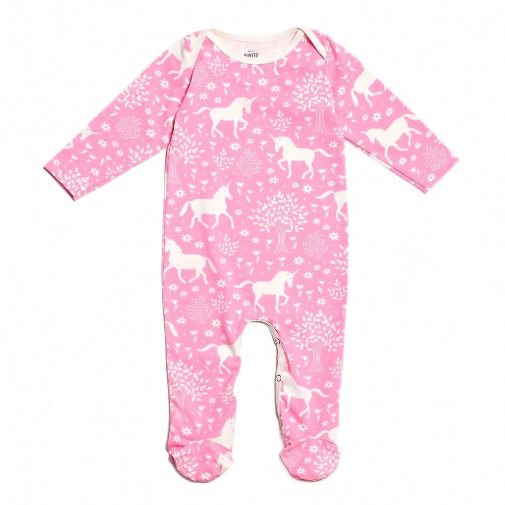 NEW WINTER WATER FACTORY girls footed romper in pink